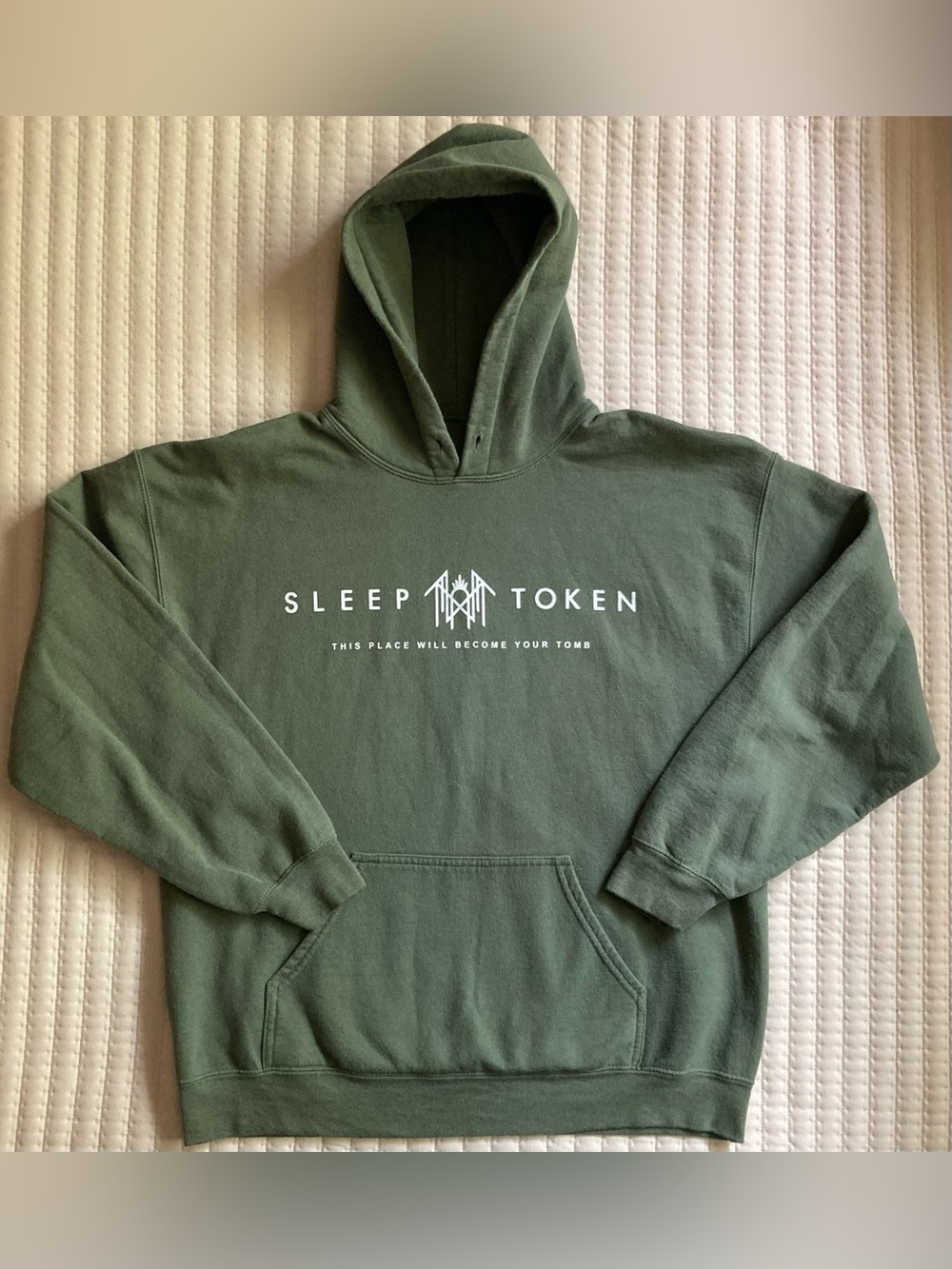 Sleep Token Hoodie Men’s Large Green This Place Will Become Your Tomb Concert